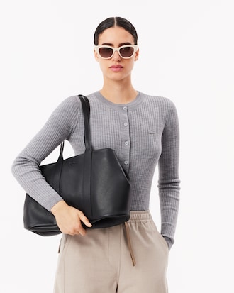 Bolsa Tote Grande City Court em Couro Texturizado