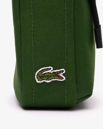 Bolsa masculina vertical Lacoste Neocroc em fibra reciclada