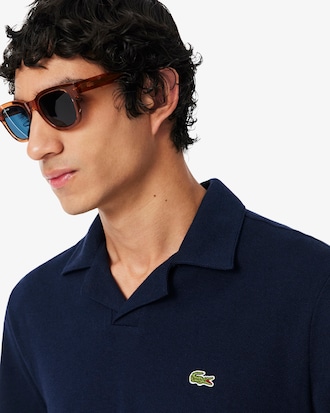 Camisa Polo Classic Fit em Algod&atilde;o e Linho