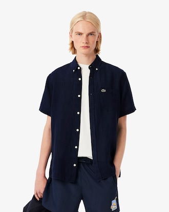 Camisa de Lino Manga Corta