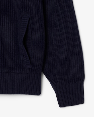 Wool High Neck Zipped Sweater