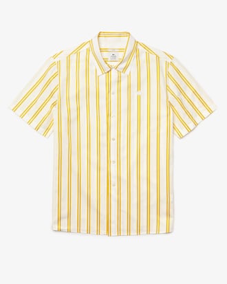 Unisex Lacoste LIVE Striped Satiny Shirt