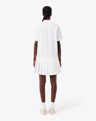 Vestido Polo de Popeline com Mangas Curtas