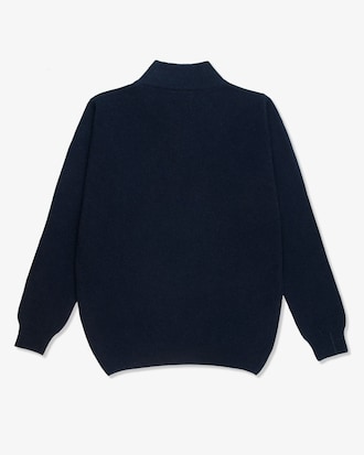 Sweater de Lana con Cuello con Cierre Fit Regular