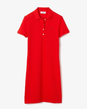 Vestido Polo Slim Fit em Mini Piqu&eacute; Stretch