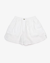 Bermuda de Lino Rayada Wide Fit