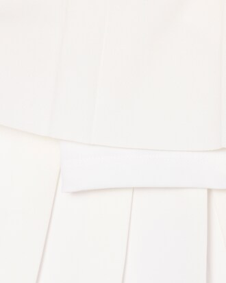 Saia Plissada em Oxford de Algod&atilde;o