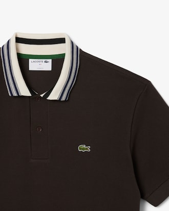 Polo con Cuello Rayado Fit Clásico Hecho en Francia