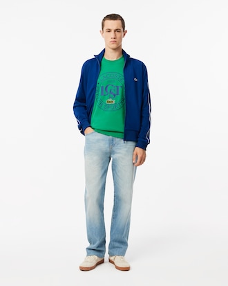 Camiseta de Algodão Pesado estampada com Caimento Solto