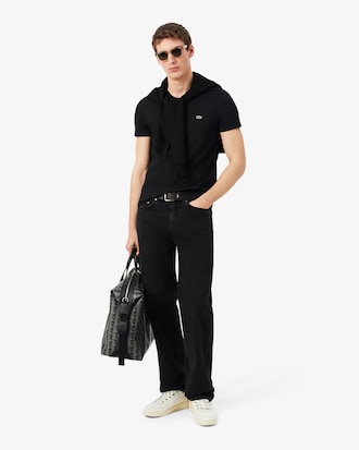 Camiseta de Algod&atilde;o Pima Leve com Gola V