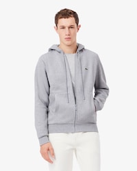 Moletom Canguru Masculino com Z&iacute;per Lacoste
