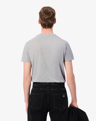 Camiseta de Algod&atilde;o Pima Leve com Gola V