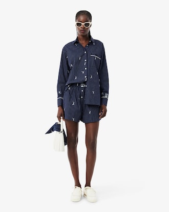 Pantal&oacute;n corto tipo b&oacute;xer de jacquard de popel&iacute;n de algod&oacute;n   