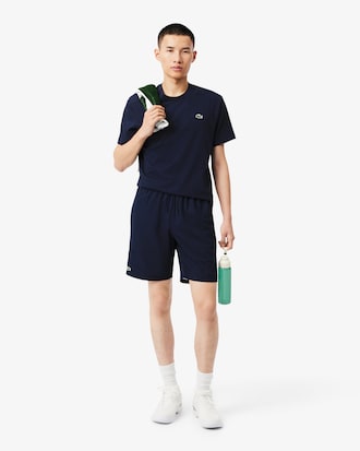 Bermudas de tenis ligeras de tafet&aacute;n de rombos