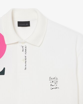 Polo de Pasarela Piqu&eacute; Gr&aacute;fico de Corte Amplio