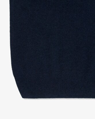 Sweater de Lana con Cuello con Cierre Fit Regular