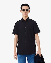 Camisa de Algod&atilde;o de Mangas Curtas de Caimento Regular
