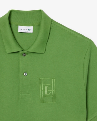 Classic Fit Embroidery Detail Petit Piqu&eacute; Polo Shirt