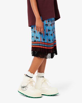 Saia de Cetim Plissada FW24 Runway