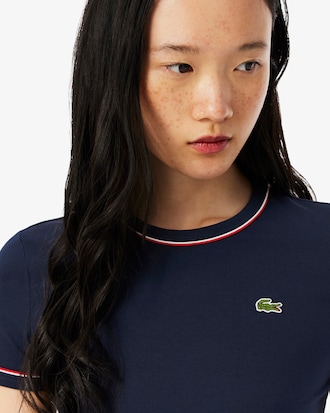 Remera Jersey con Detalle en Contraste