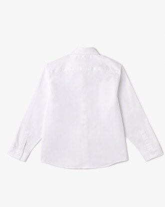 Camisa infantil Lacoste com bolso contrastante