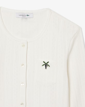 Campera de punto pointelle de corte ajustado