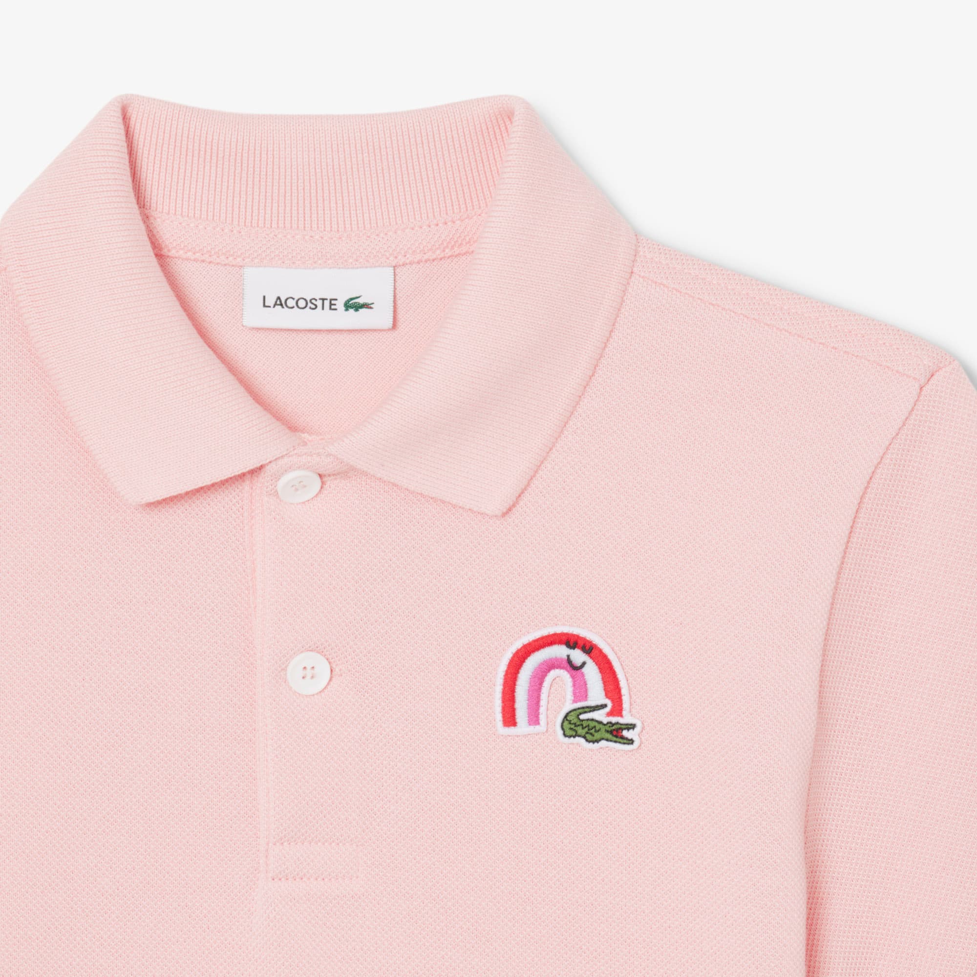 Camisa Infantil Polo com Bordado Lacoste Paris Petit Piqué