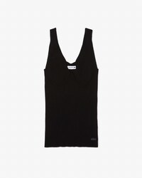 Top feminino em ribana sem costura