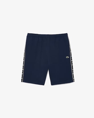 Short De Felpa Con Rayas Y Logo