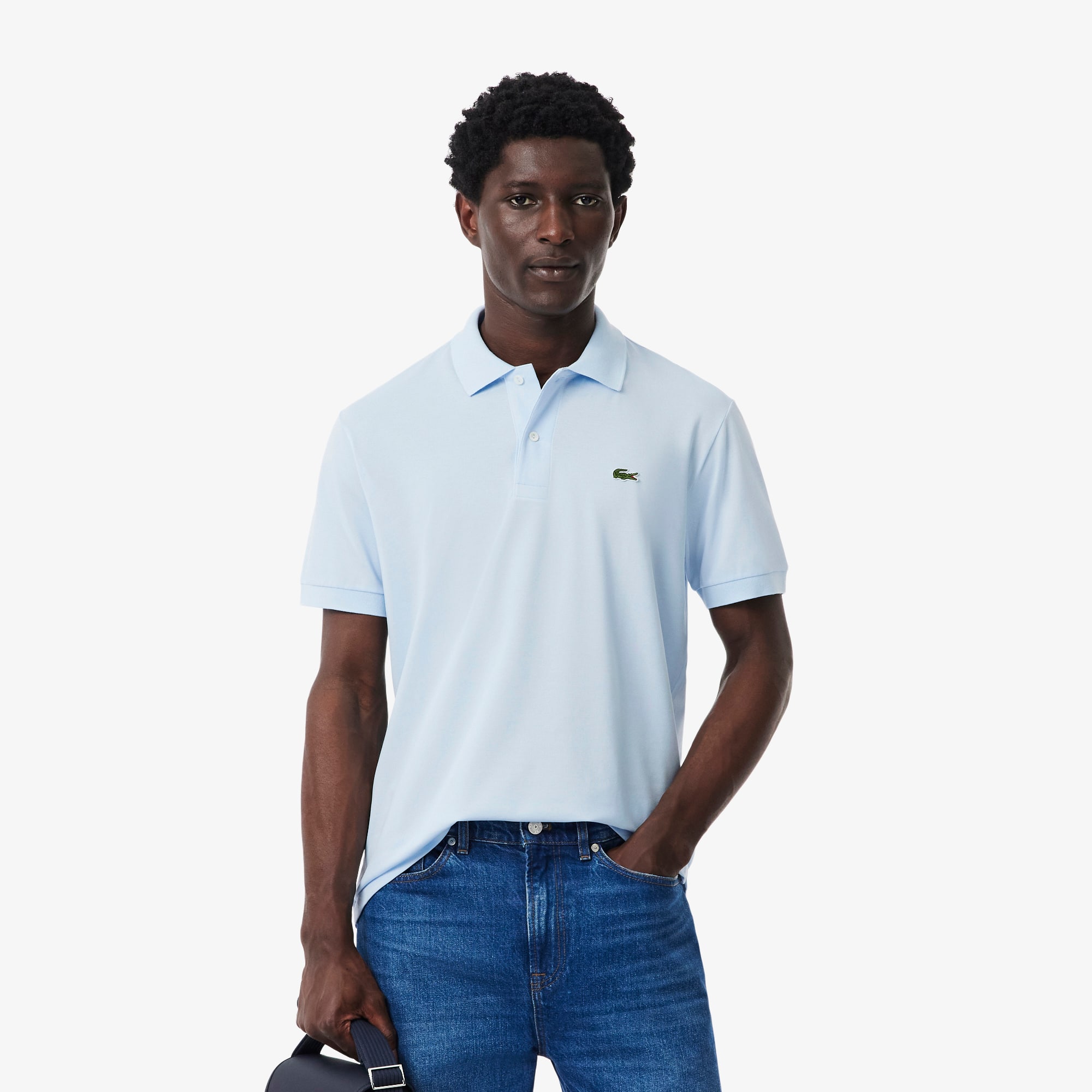Camisa de Algodão Polo L.12.12 Light em Piqué Lacoste