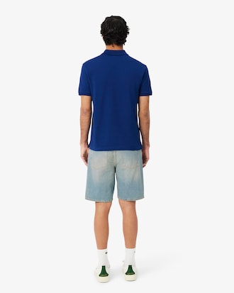 Bermuda em Denim com Ajuste Reto