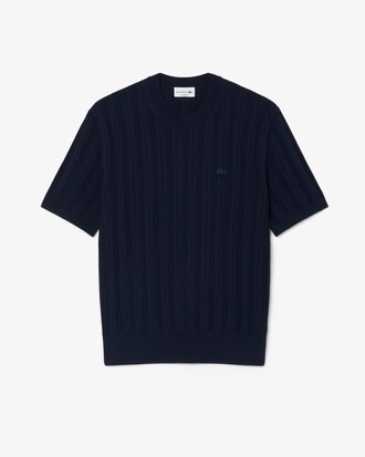Fluid Ribbed Short Sleeved Sweater