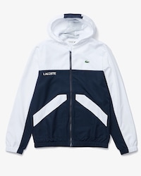 Jaqueta masculina Lacoste SPORT em colorblock com capuz e z&iacute;per