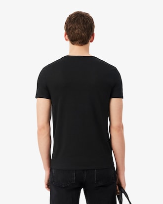 Camiseta de Algod&atilde;o Pima Leve com Gola V