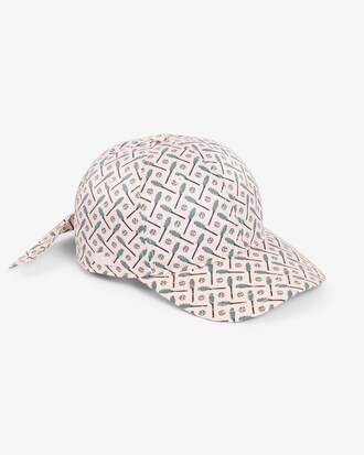 Tie Accent Satin Cap