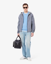 Cal&ccedil;a Jeans Indigo de Corte Reto com 5 Bolsos