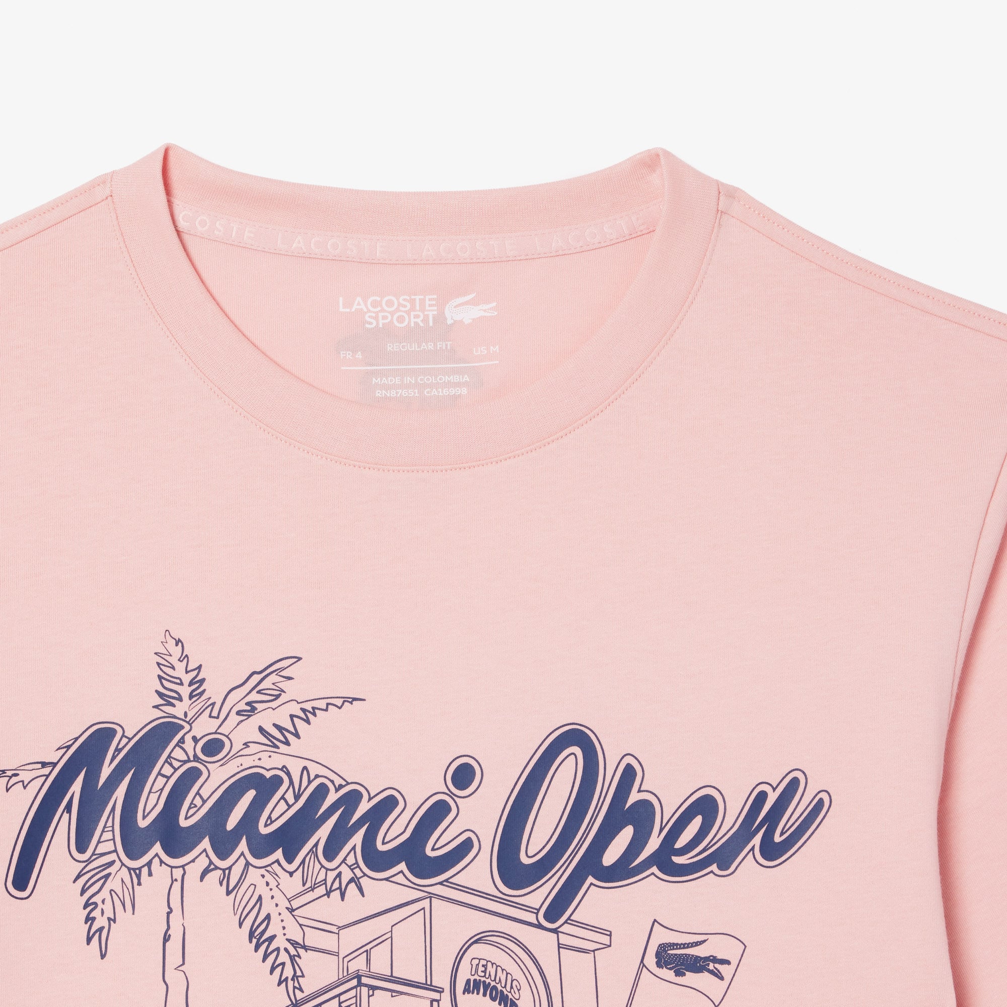 Camiseta Proteção UV 50 Edição Miami Open Esportiva Lacoste