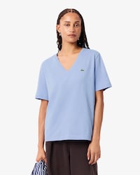 Remera de Algodón Suave Cuello en V Fit Relax