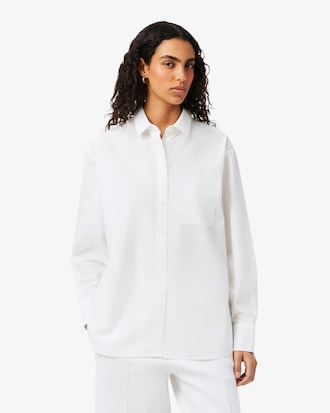 Camisa Oversized em Popeline de Algod&atilde;o