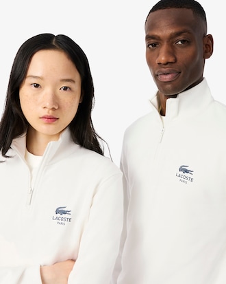 Buzo Cuello Alto con Cierre y Estampa