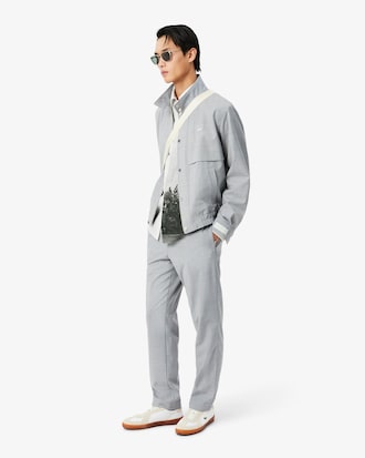 Camisa de algod&oacute;n twill estampada, calce relajado