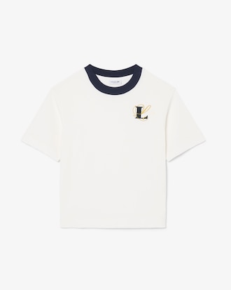 Remera de punto con bordado extragrande