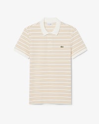 Polo de corte cl&aacute;sico de petit piqu&eacute; de rayas