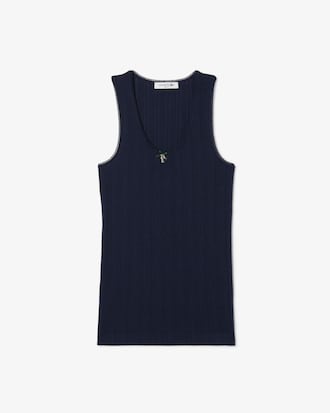 Musculosa de Algodón Pointelle Slim Fit