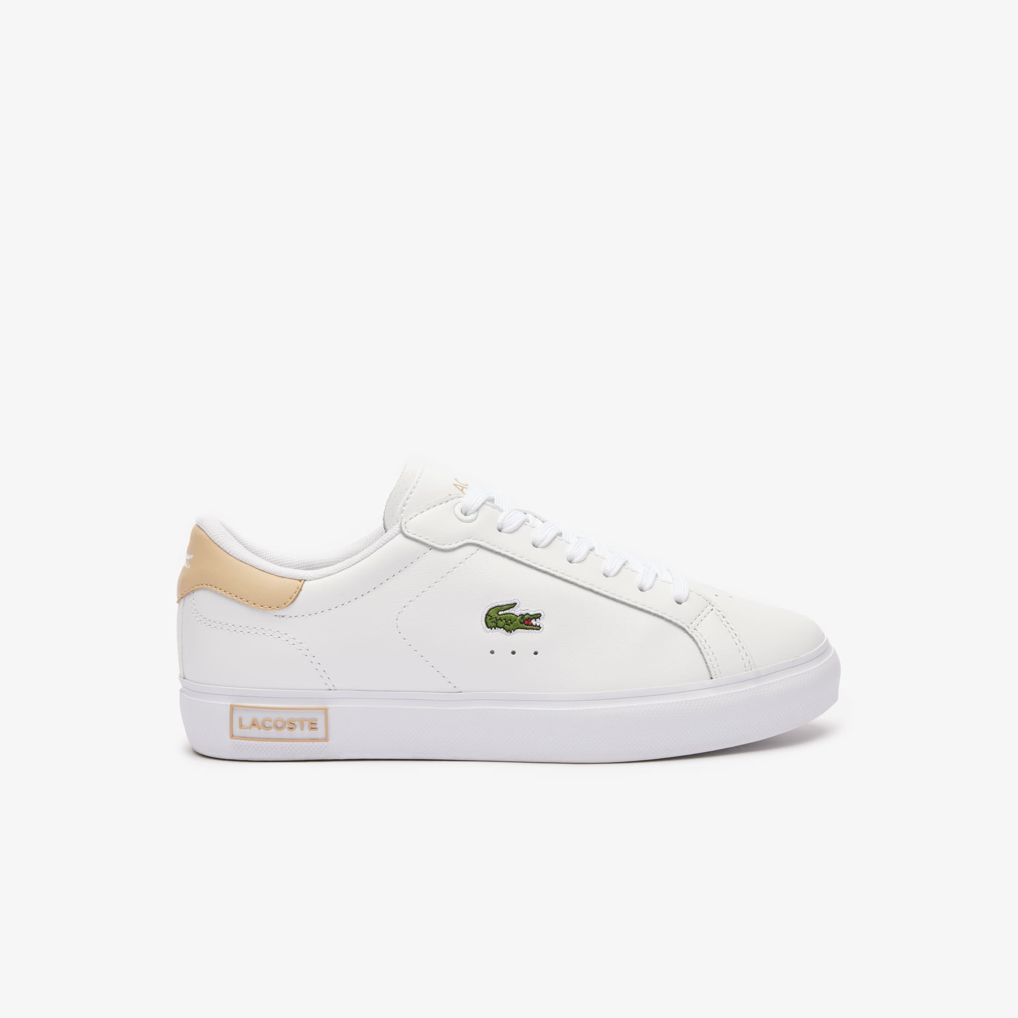 Tênis de Couro Feminino Powercourt Logo Tongue Lacoste