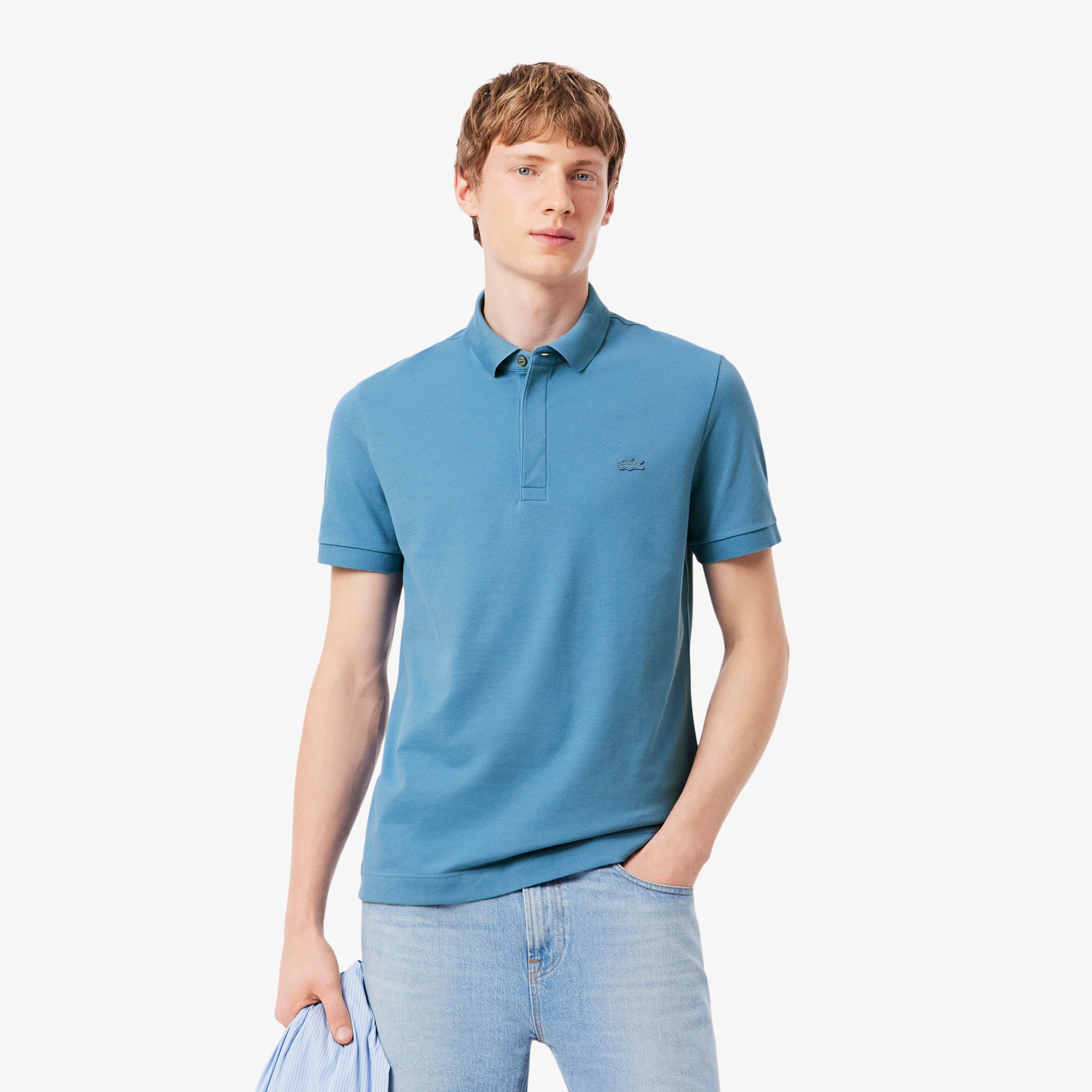 Camisa Gola Polo Lacoste Regular Fit em Piqué Stretch