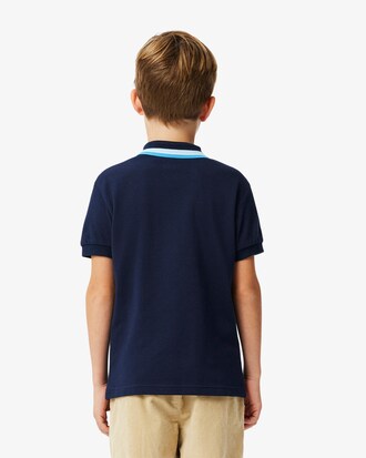 Polo Petit Piqué com Gola Listrada