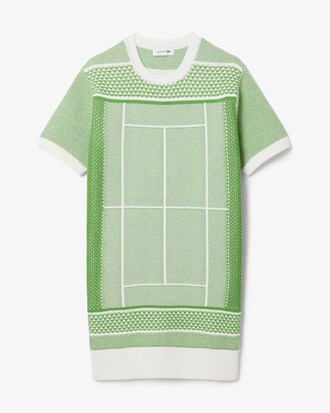 Tennis Court Jacquard Sweater Dress