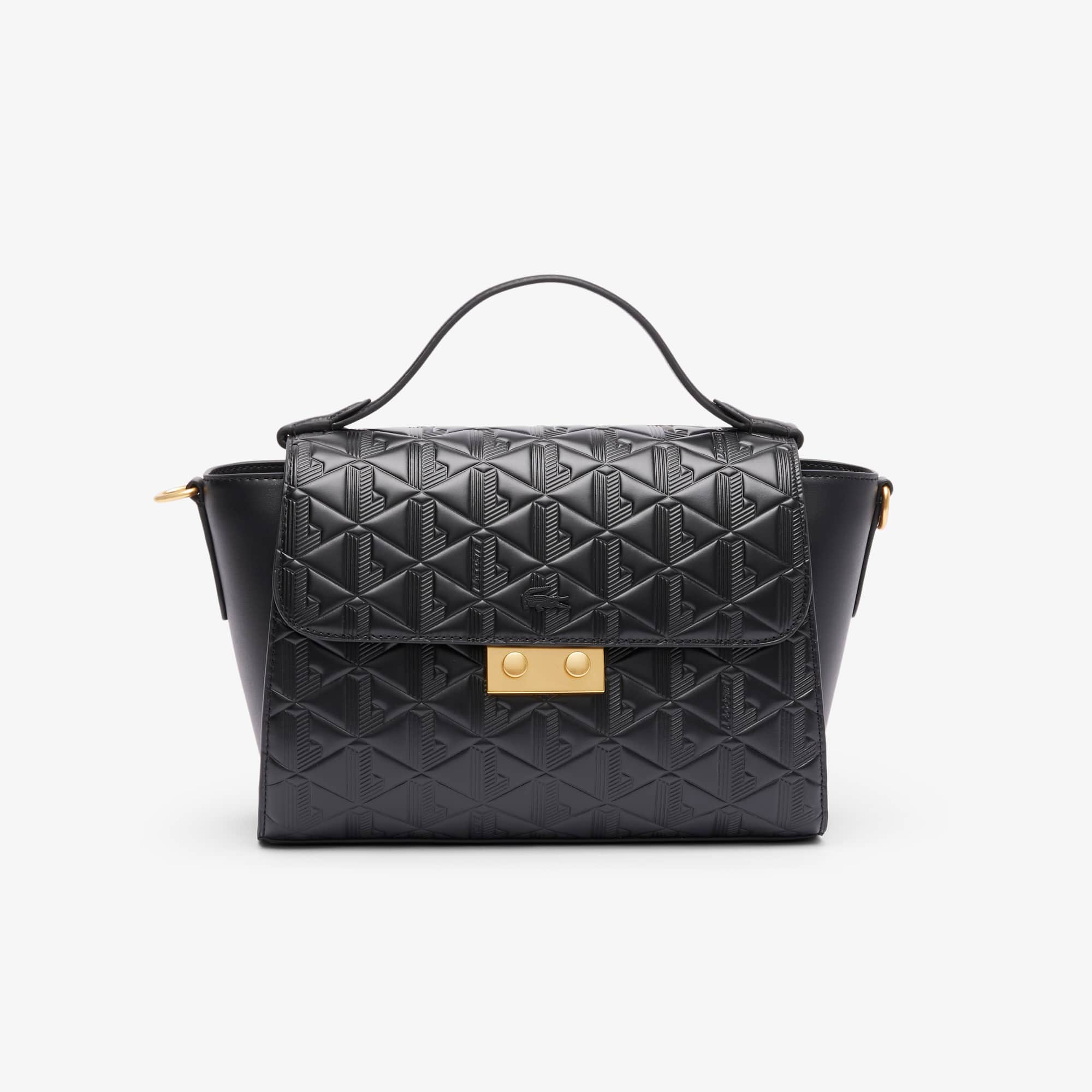 MＫT　レディース　BLK M Bolsa Tiracolo Feminina Lacoste Maheki em Couro Estampado