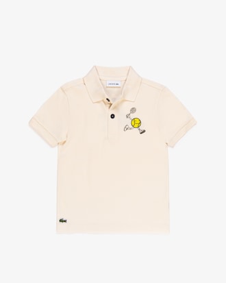 Polo em Mini Piqu&eacute; com Motivo Floral